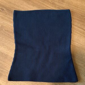 Babaton Midnight Blue Ribbed Pencil Skirt